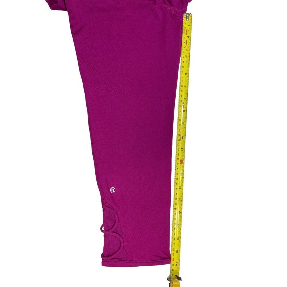 CHAMPION Girl's Cropped Athletic Pants Size XL (14-16) Fuchsia Stretch Yoga Gym - Picture 9 of 12